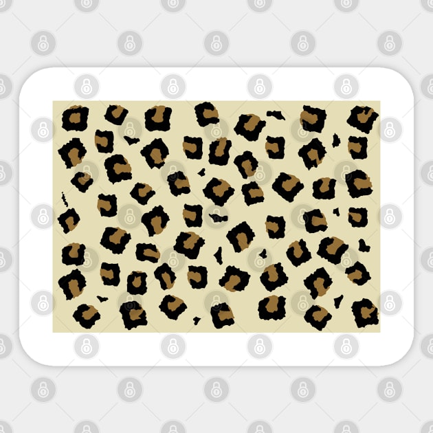 Leopard Seamless Pattern Sticker by DesignWood Atelier